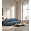 SCHLAFSOFA LOTTA  mit Chenille Blau  - Blau/Schwarz, Design, Textil (248/90/105cm) - MID.YOU