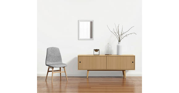 WANDSPIEGEL 34/45/2 cm  - Weiß, Trend, Glas/Holz (34/45/2cm) - Boxxx