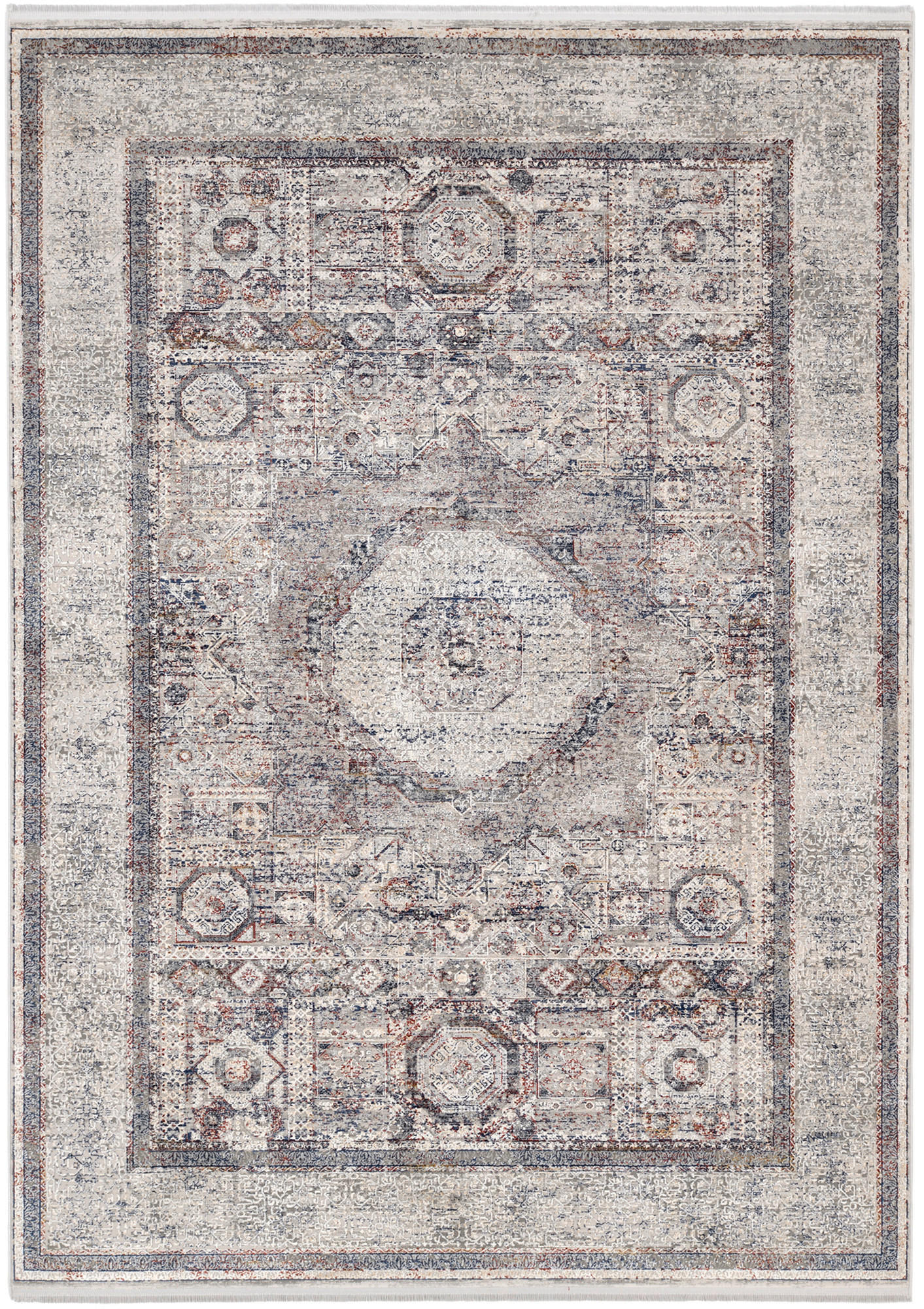 TEPPICH 67/130 cm Orinthalus Grau, Beige  - Beige/Grau, Design, Textil (67/130cm) - Novel