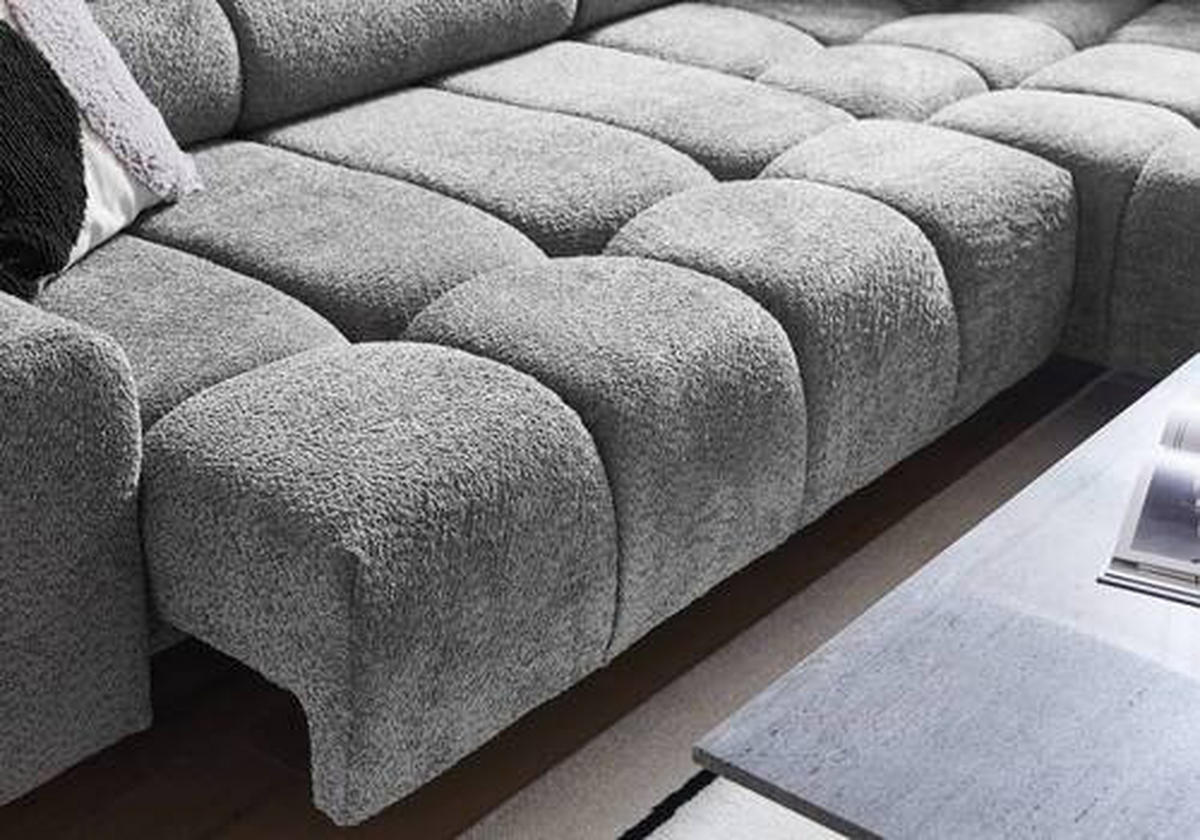 HÖRNSOFFA i vävt tyg grå  - svart/grå, Design, metall/textil (300/216cm) - Welnova
