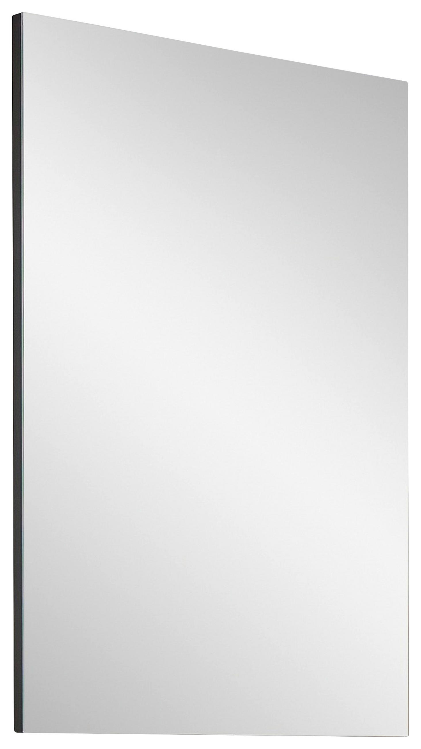 BADEZIMMERSPIEGEL 50/70/3,2 cm  - Silberfarben/Schwarz, MODERN, Glas/Holzwerkstoff (50/70/3,2cm) - Sadena