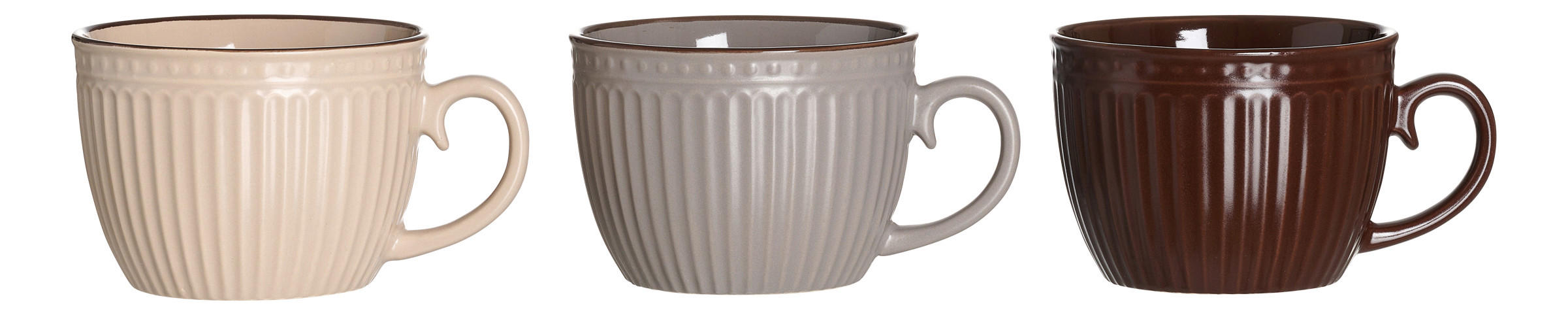 CANĂ PENTRU CAFEA 450 ml  - maro/bej, Basics, ceramică (14/11/7,5cm)