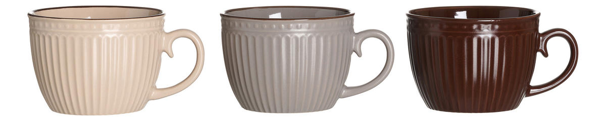 CANĂ PENTRU CAFEA 450 ml  - maro/bej, Basics, ceramică (14/11/7,5cm)