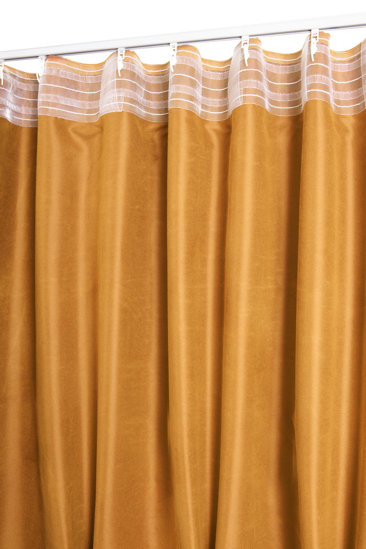 FERTIGVORHANG  blickdicht   140/280 cm  - Dunkelgelb, Basics, Textil (140/280cm)