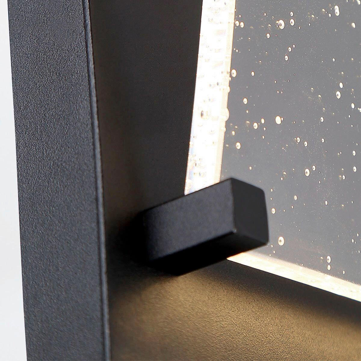 AUSSENWANDLEUCHTE - Schwarz, Konventionell, Glas/Metall (50,9/17,3/6,7cm) - Elstead Lighting