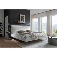 POLSTERBETT Hellgrau 180/200 cm  - Hellgrau, MODERN, Holzwerkstoff/Textil (180/200cm) - MID.YOU