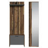 GARDEROBE 3-teilig  in 40/184/35 cm  - Alteiche/Anthrazit, Design, Holzwerkstoff (40/184/35cm) - MID.YOU