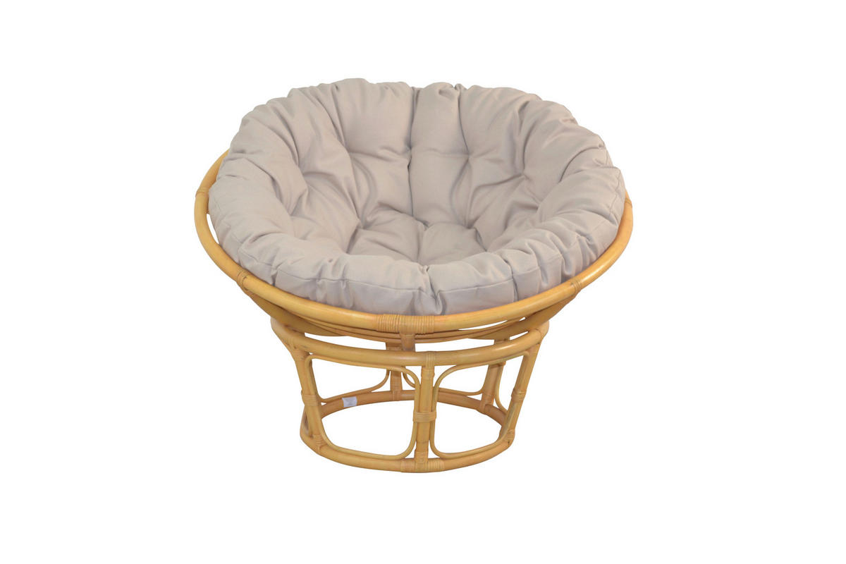 SESSEL Beige    - Beige/Creme, Natur, Holz/Textil (100/100/60cm) - MID.YOU