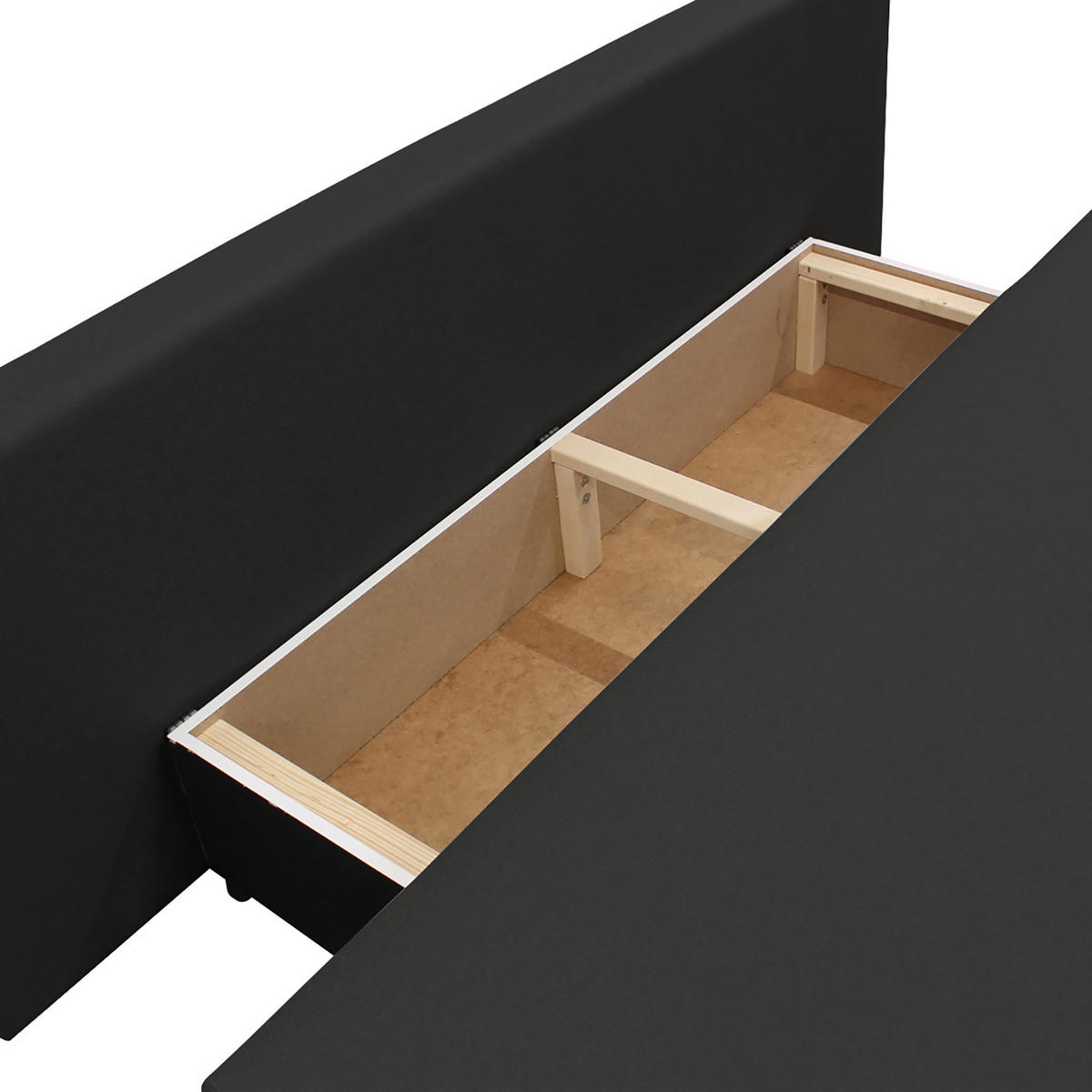 KANAPÉÁGY antracit  - fekete/antracit, Design, műanyag/textil (200/88/87cm) - P & B