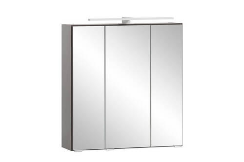 SPIEGELSCHRANK 60/64/20 cm  - Graphitfarben, Natur, Glas/Holzwerkstoff (60/64/20cm) - Xora