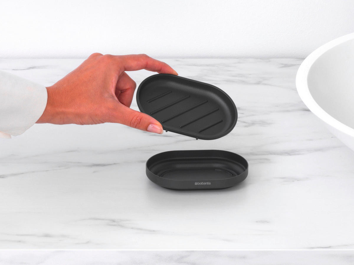 POSODICA ZA MILO - siva, Basics, kovina (12.1/2.4/8.1cm) - Brabantia