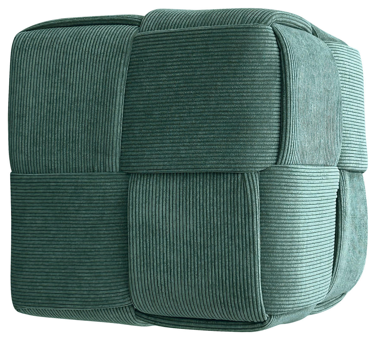 POUF in Dunkelgrün Textil Dunkelgrün  - Dunkelgrün, Design, Textil (40/40/40cm) - MID.YOU