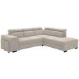 ECKSOFA  in Webstoff Beige  - Beige/Schwarz, KONVENTIONELL, Holz/Textil (283/244cm) - Carryhome