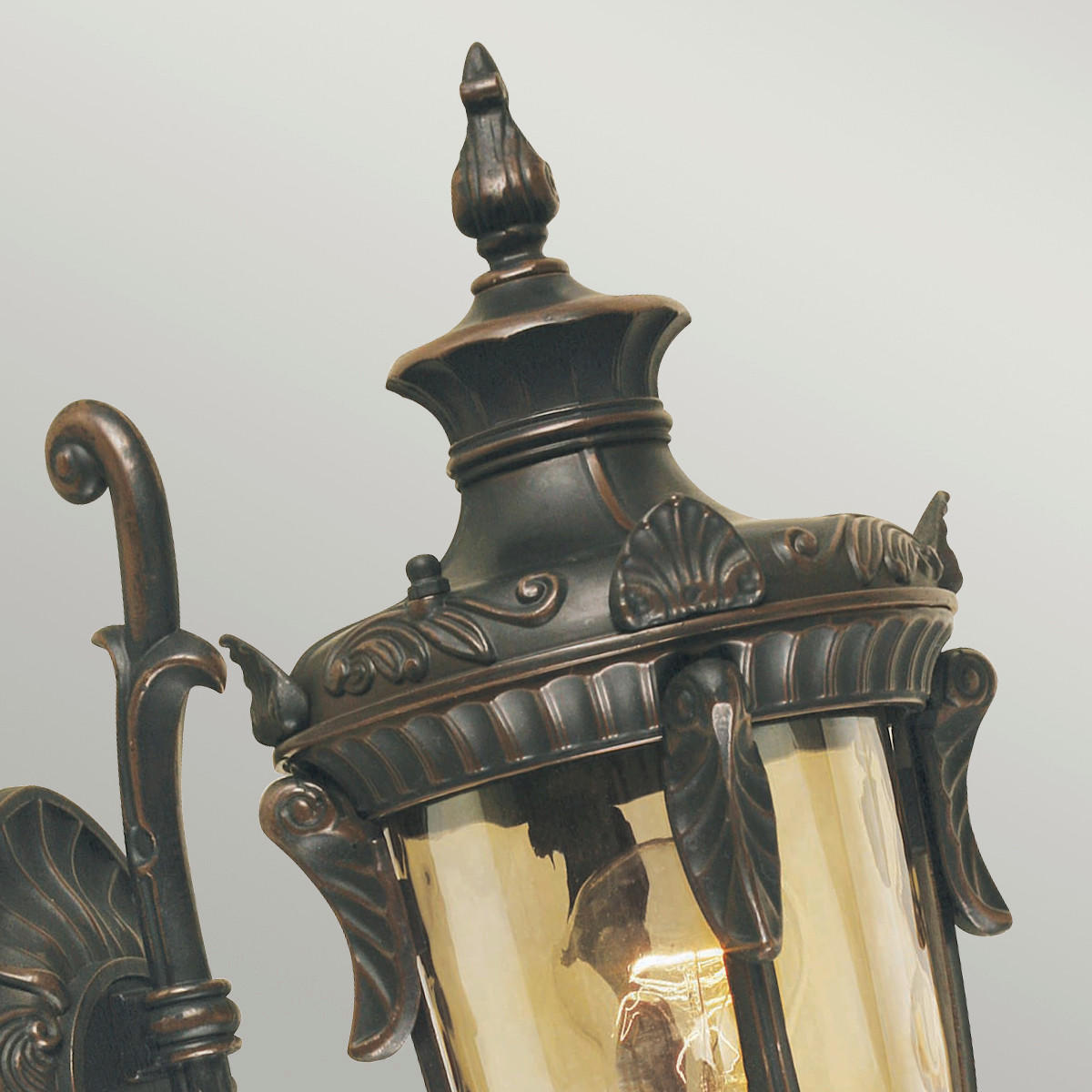 AUSSENWANDLEUCHTE - Bronzefarben, Natur, Glas/Metall (43/17/24cm) - Elstead Lighting