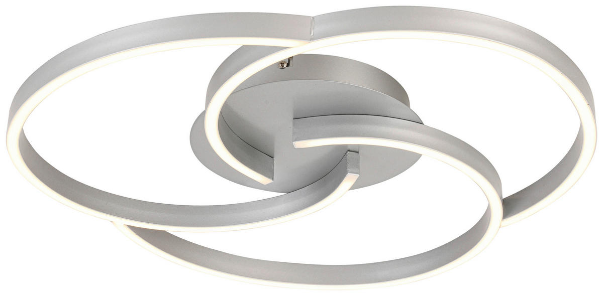 LED-DECKENLEUCHTE 50/7,5 cm   - Silberfarben, Trend, Kunststoff/Metall (50/7,5cm) - Novel