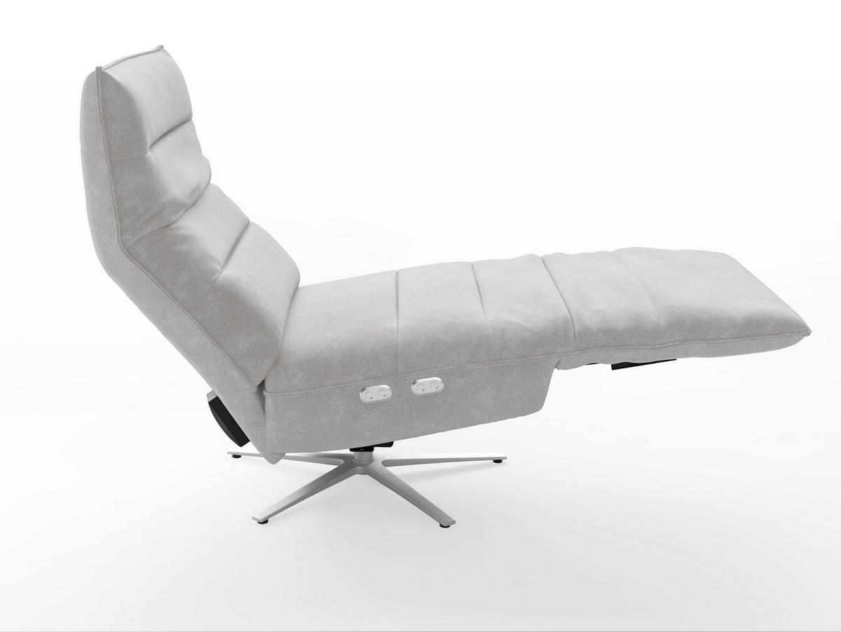RELAXAČNÍ KŘESLO, textil, barvy stříbra - barvy stříbra, Basics, kov/textil (80/109/98cm) - Sit & More