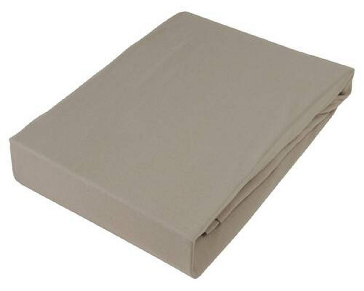BOXSPRING-SPANNLEINTUCH 90/220 cm Jersey  - Taupe, KONVENTIONELL, Textil (90/220cm) - Novel