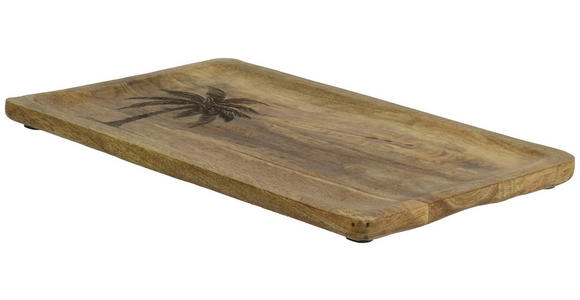 DEKOTELLER - Naturfarben, Trend, Holz (40,5/25/2,5cm) - Ambia Home