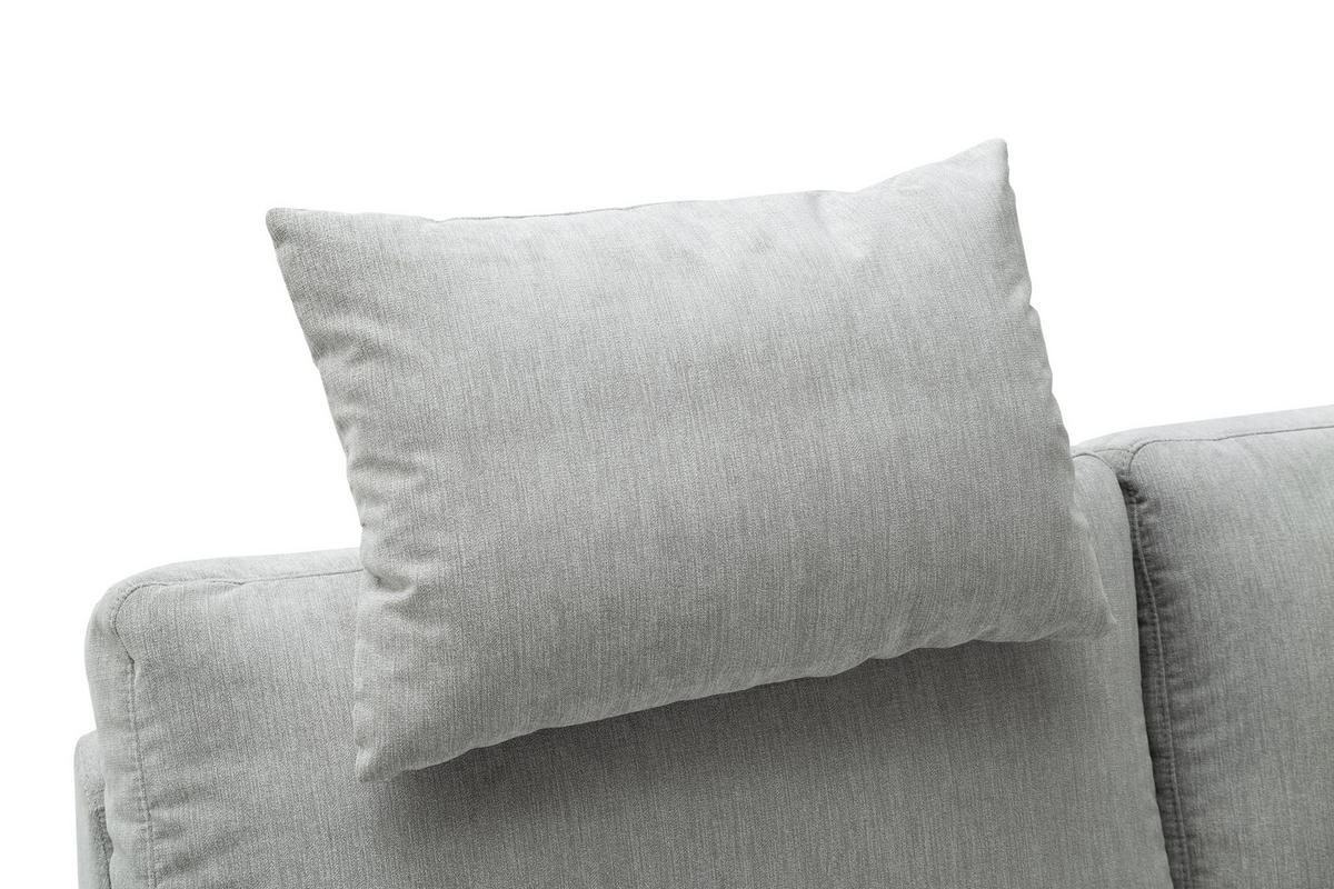 2,5-SITZER in Velours Silberfarben  - Silberfarben/Schwarz, Design, Textil/Metall (206/86/97cm) - Pure Home Lifestyle