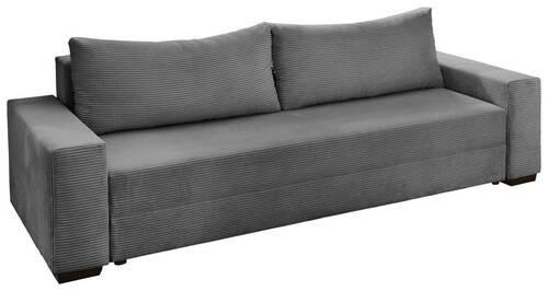 SCHLAFSOFA Cord Dunkelgrau  - Dunkelgrau/Schwarz, KONVENTIONELL, Kunststoff/Textil (240/72/95cm) - Carryhome
