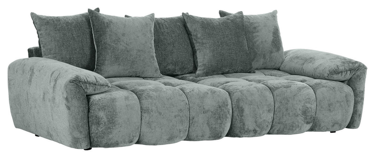 BIG SOFFA i chenille mintgrå  - mintgrå/svart, Design, textil/plast (265/67/130cm) - home24