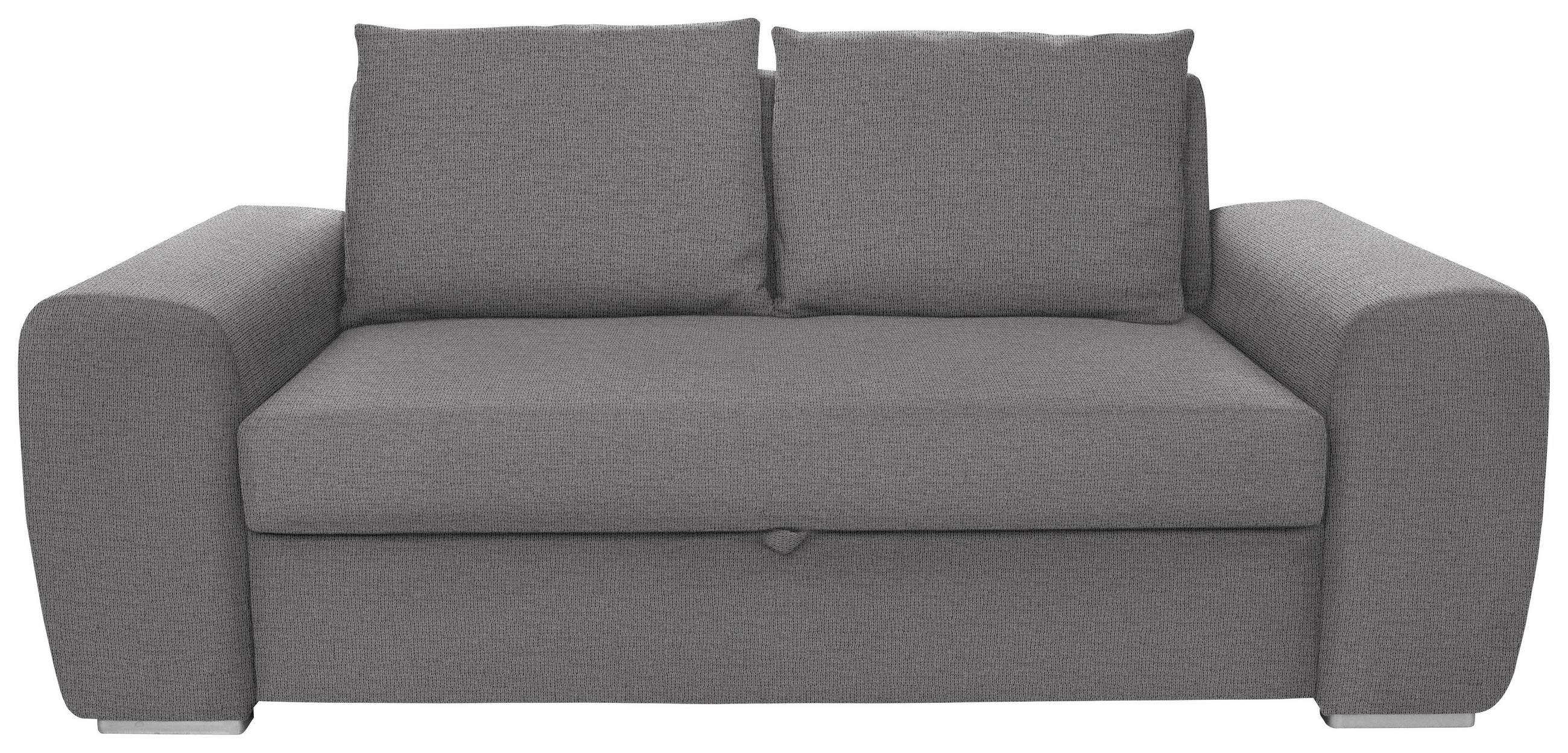SCHLAFSOFA in Dunkelgrau  - Chromfarben/Dunkelgrau, Design, Holz/Textil (199/92/97cm) - Hom`in