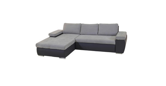 ECKSOFA in Flachgewebe Hellgrau, Dunkelgrau  - Dunkelgrau/Hellgrau, Design, Kunststoff/Textil (175/271cm) - Xora