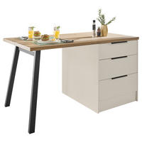 KÜCHENINSEL   in Kaschmir  - Kaschmir/Schwarz, Basics, Holzwerkstoff/Metall (150/91/90cm) - Xora