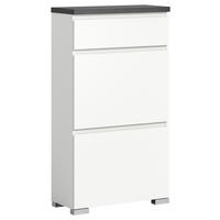 SCHUHSCHRANK  in 60/109/27 cm  - Silberfarben/Weiß, MODERN (60/109/27cm)