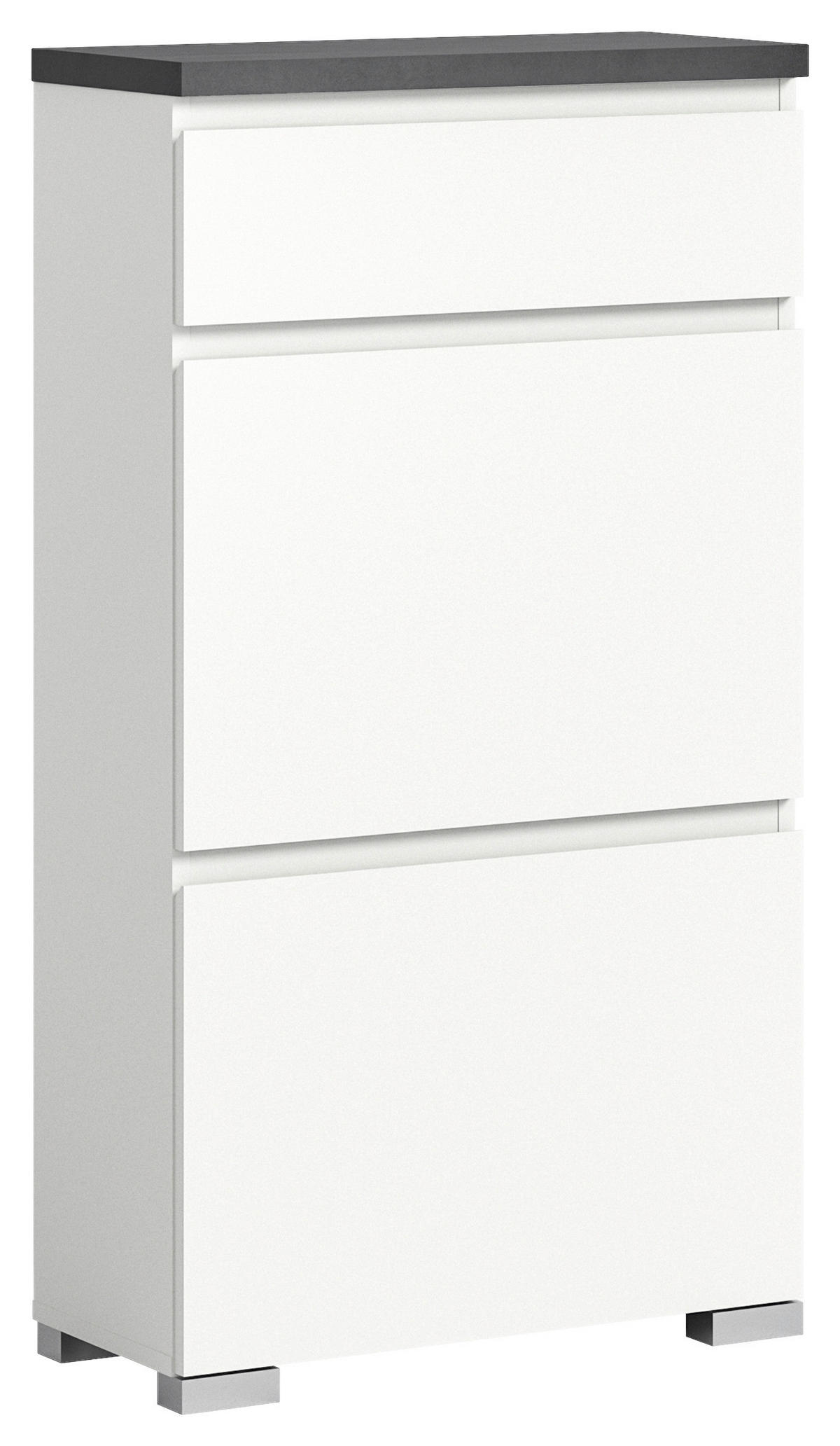 SCHUHSCHRANK  in 60/109/27 cm  - Silberfarben/Weiß, MODERN (60/109/27cm)