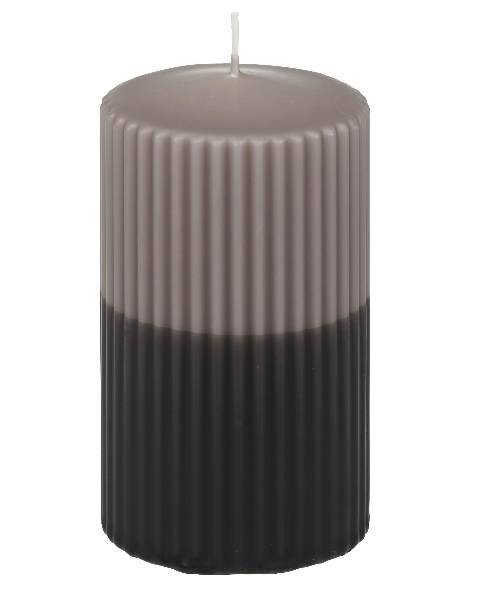 KERZE - Grau, Basics, Paraffin (6,8/12,0cm) - Steinhart