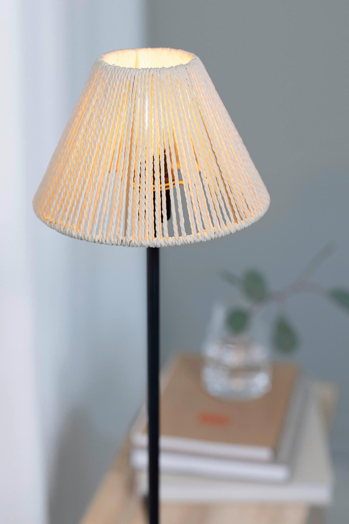 TISCHLEUCHTE Corda 20/61,5 cm   - Beige/Schwarz, Basics, Papier/Metall (20/61,5cm) - Markslöjd