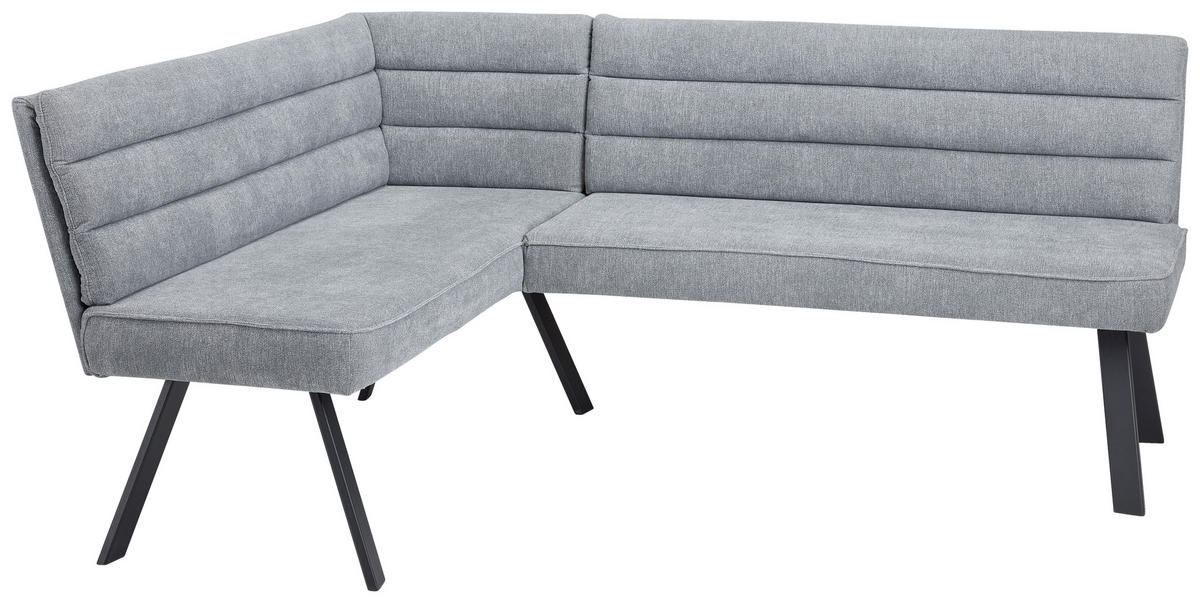 ECKBANK 140/175 cm  in Blau, Grau, Schwarz  - Blau/Schwarz, Design, Textil/Metall (140/175cm) - Cantus