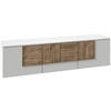 LOWBOARD Weiss, Wildeiche  191,9/52/44,9 cm  - Wildeiche/Weiss, Design, Holz/Holzwerkstoff (191,9/52/44,9cm) - Voglauer