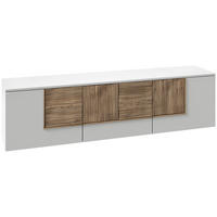 LOWBOARD Weiss, Wildeiche  191,9/52/44,9 cm  - Wildeiche/Weiss, Design, Holz/Holzwerkstoff (191,9/52/44,9cm) - Voglauer
