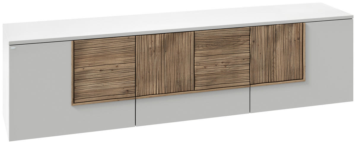 LOWBOARD Weiss, Wildeiche  191,9/52/44,9 cm  - Wildeiche/Weiss, Design, Holz/Holzwerkstoff (191,9/52/44,9cm) - Voglauer