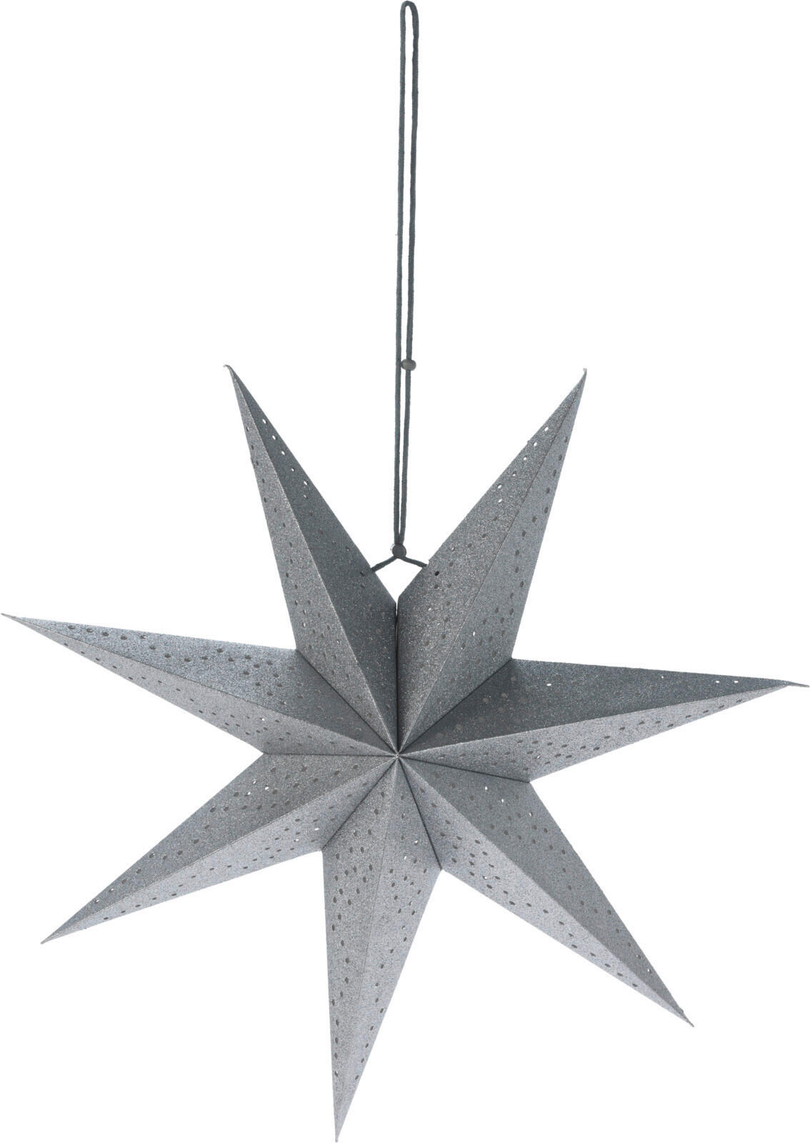 DEKORAČNÍ HVĚZDA - barvy stříbra, Design, papír (45/15/45cm)