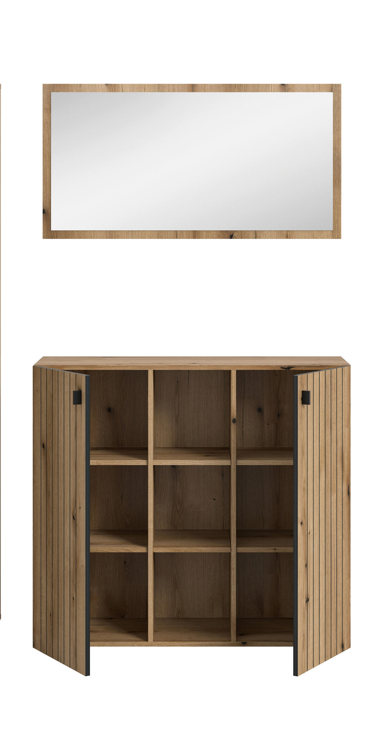 GARDEROBE 2-teilig  in 106/192/37 cm  - Eichefarben, Design, Holzwerkstoff (106/192/37cm) - MID.YOU