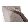 ECKBANK 178/237 cm Webstoff Echtleder Taupe   - Taupe/Schwarz, Design, Leder/Textil (178/237cm) - Novel