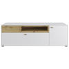 LOWBOARD  in 165/53/49,1 cm  - Weiss/Eichefarben, Modern, Holz/Holzwerkstoff (165/53/49,1cm) - Hom`in