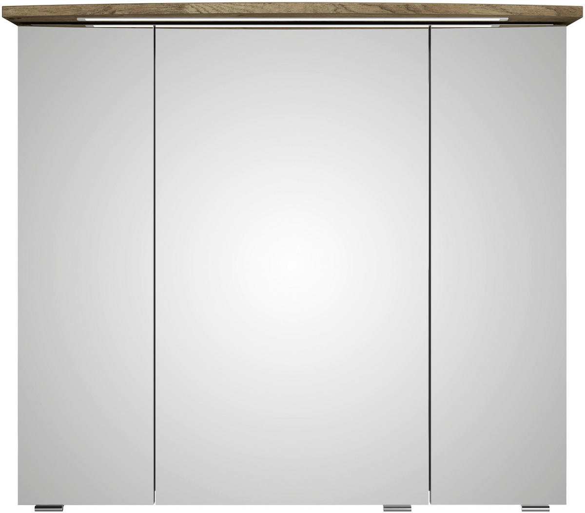 BADEZIMMER 3-teilig  in 84 cm  - Eiche dunkel/Chromfarben, MODERN, Glas/Keramik (84cm) - Sadena