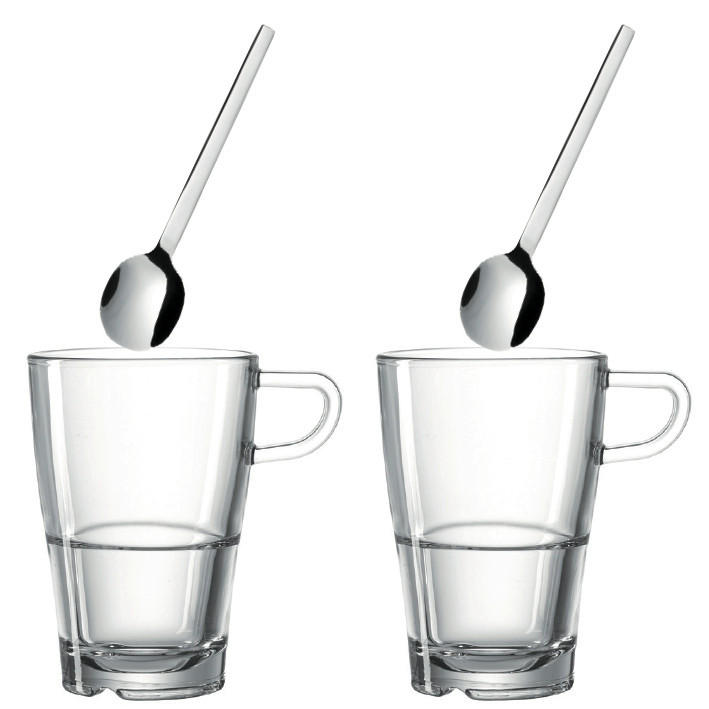 Leonardo SADA SKLENIC S LŽIČKOU 2+2 ks