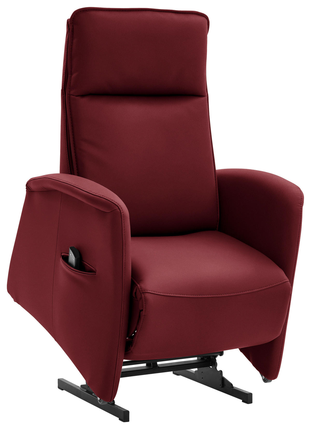 FERNSEHSESSEL in Rot  - Rot/Schwarz, Design, Leder/Kunststoff (79/114/87-176cm) - Valdera