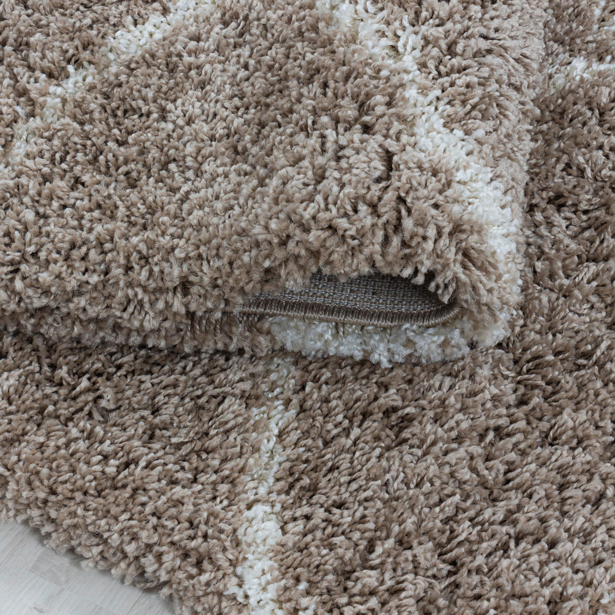 VÄVD MATTA 120 cm Salsa 3201 Beige  - beige, Design, textil (120cm)