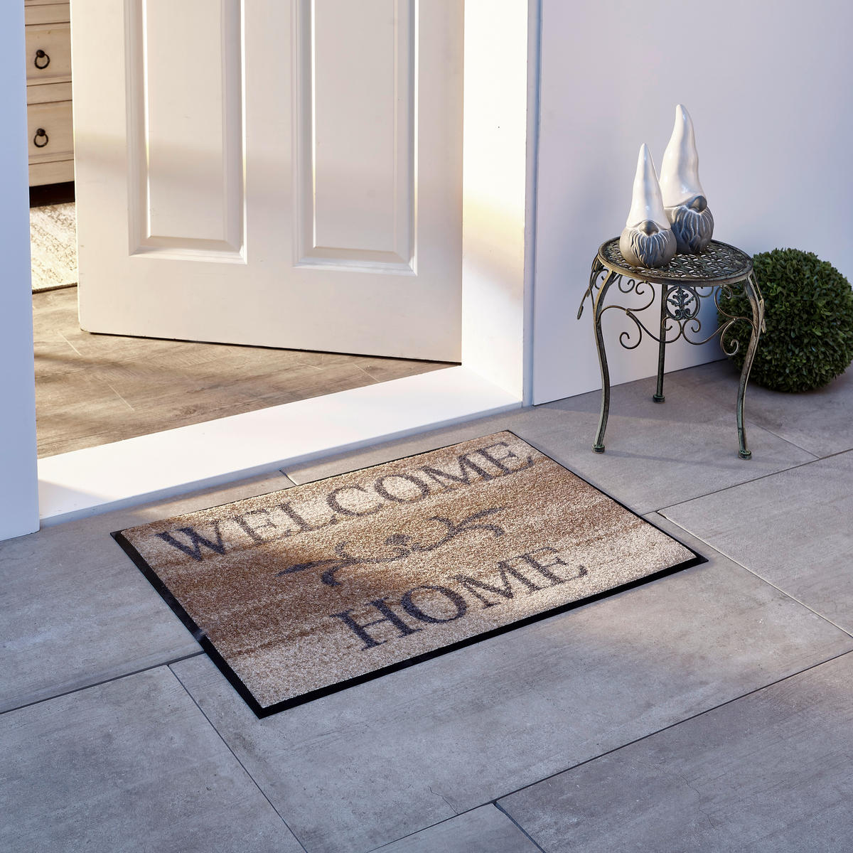 OTIRAČ 40/60 cm   jorgovan, bež  Welcome Home  - jorgovan/bež, Trend, tekstil/plastika (40/60cm) - wash+dry