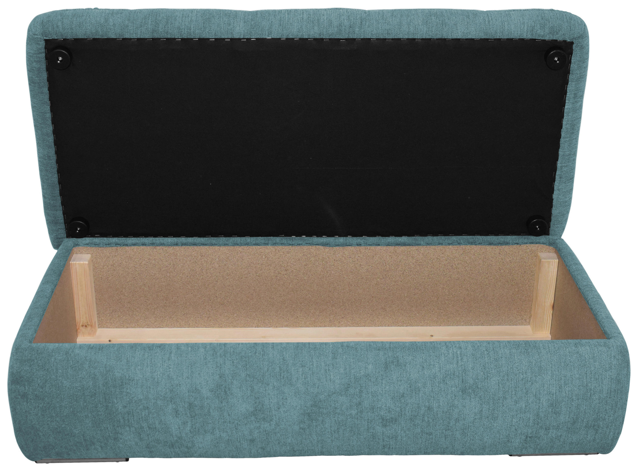 Thumbnail - Mid.you Hocker, Petrol, Textil, Uni, rechteckig, 136x43x64 cm, Made in EU, FSC Mix, Stauraum, Wohnzimmer, Hocker, Sitzho...