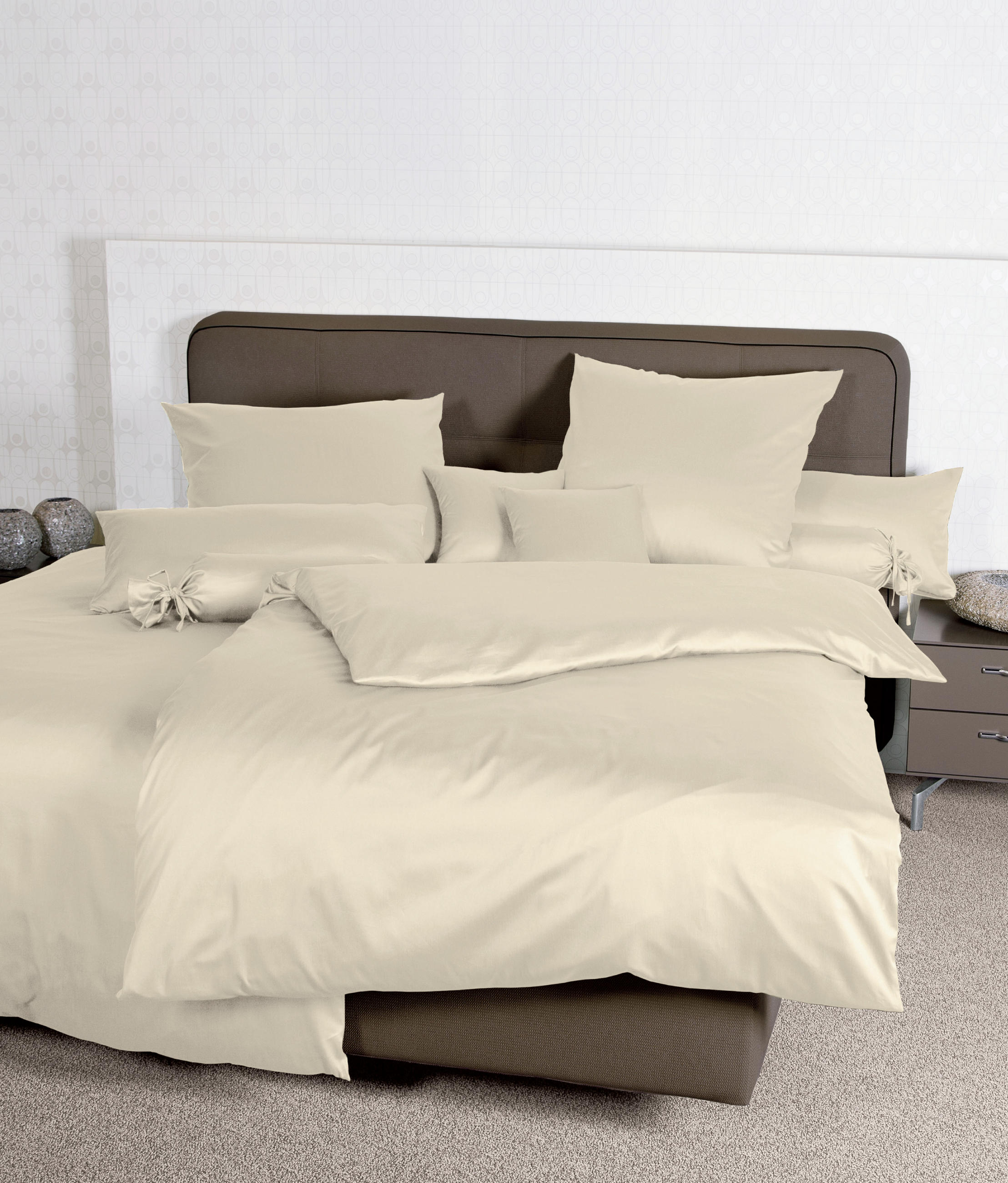 KOPFKISSENBEZUG Giacomo 40/80 cm  - Sandfarben, Basics, Textil (40/80cm) - Janine