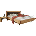 BETTANLAGE - Eichefarben/Dunkelbraun, Natur, Holz/Textil (180/200cm) - Valnatura