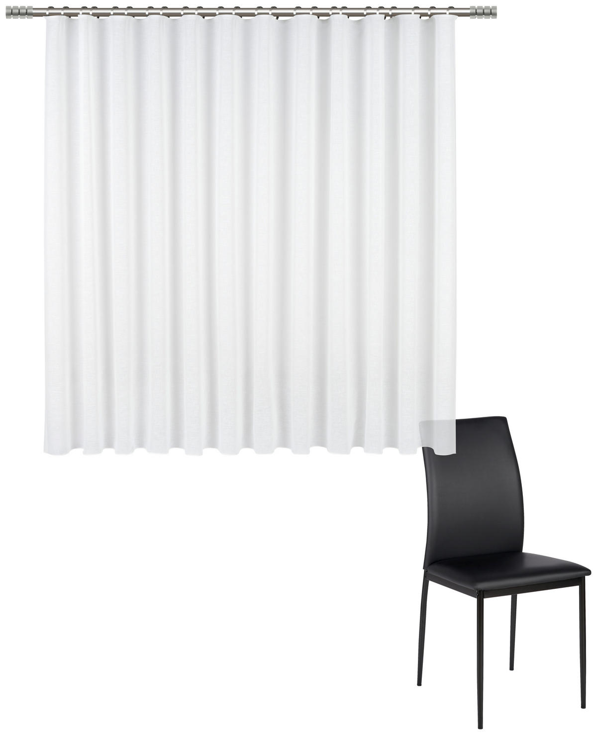 FERTIGSTORE  transparent  450/145 cm   - Weiß, KONVENTIONELL, Textil (450/145cm) - Esposa
