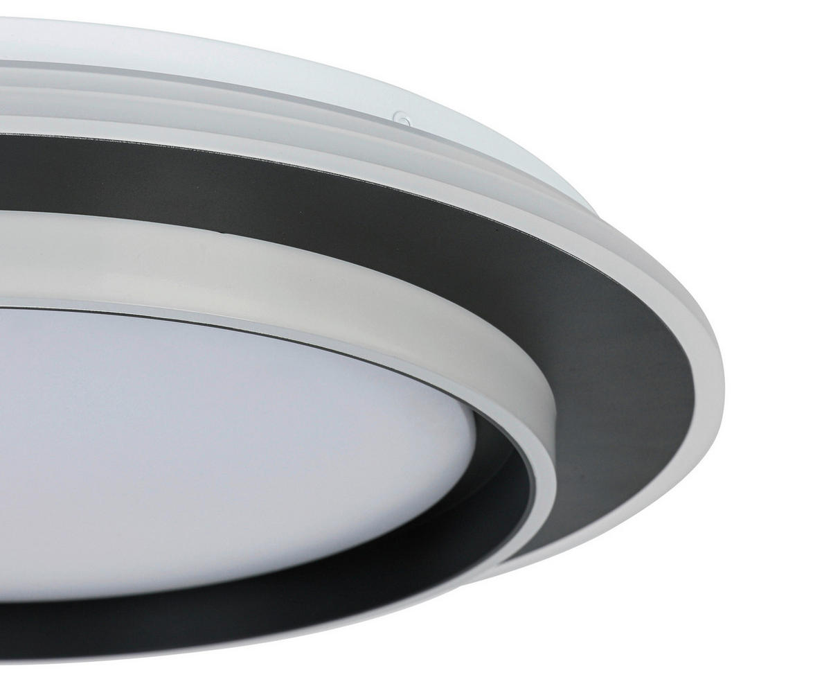 LED PLAFONJERA  - bela/crna, Trendi, metal/plastika (39/6cm) - Novel